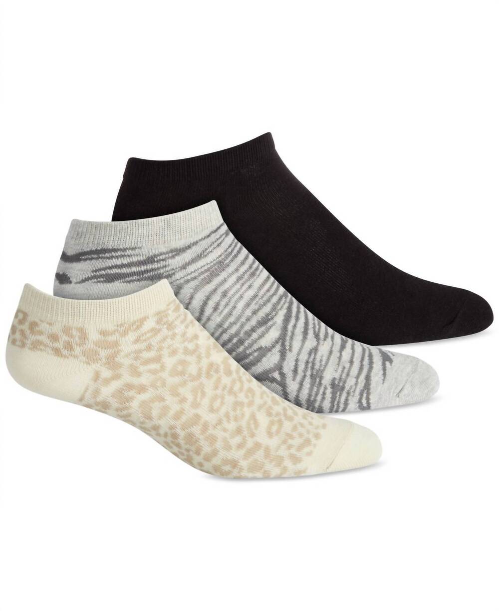 NEW JENNI BY JENNIFER MOORE women's animal printed socks - 3-pack in multi